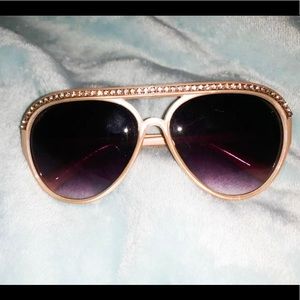 Rhinestone aviator sunglasses